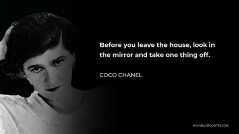 coco chanel one thing off quote.